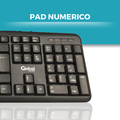 Teclado con cable USB K103 color negro 108 teclas - Español - Imagen 5