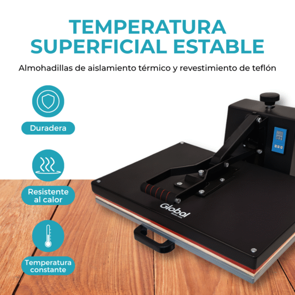 Plancha de Calor para Sublimación Plana 40x60cm - Potencia 2800w - Imagen 4