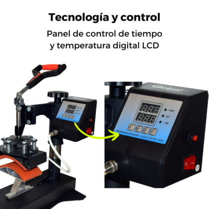 Plancha para Sublimación de Gorras – Compacta, Precisa y Potente 350W con Control Digital - Imagen 4