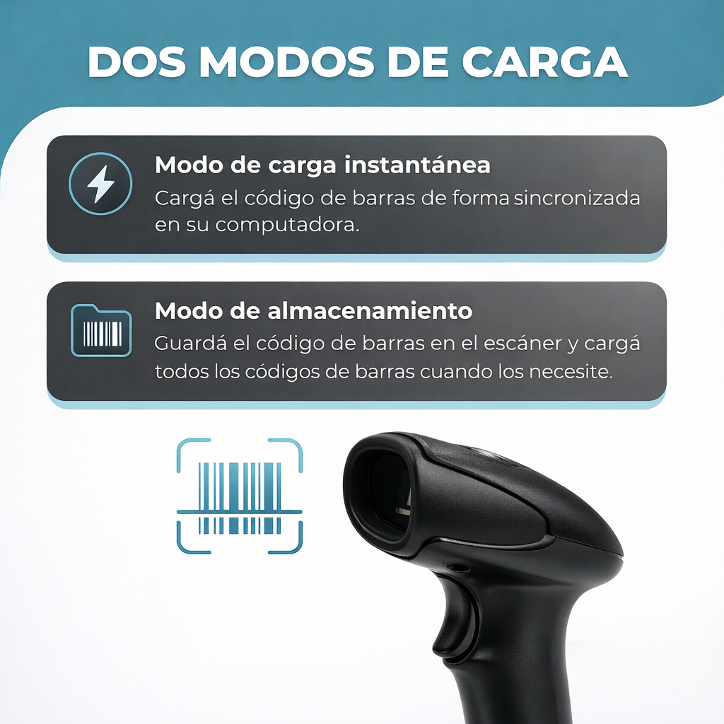 Lector de Códigos 2D, QR y Lineales USB - Imagen 4