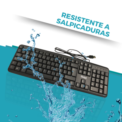 Teclado con cable USB K103 color negro 108 teclas - Español - Imagen 7