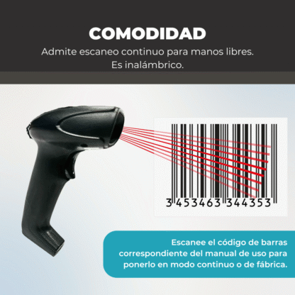 Pistola Lectora 2D Inalámbrica – Escaneá Códigos QR en un Instante - Imagen 5