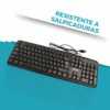 Teclado con cable USB K103 color negro 108 teclas - Español - Imagen 6