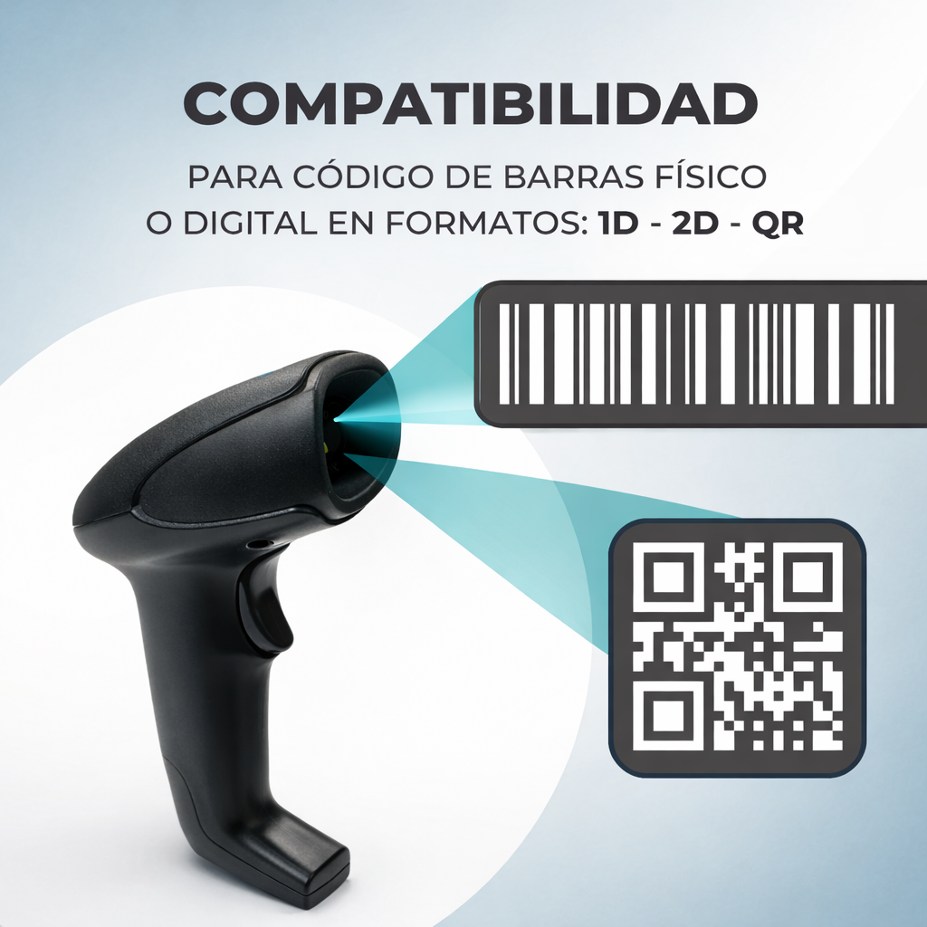 Lector de Códigos 2D, QR y Lineales USB - Imagen 5