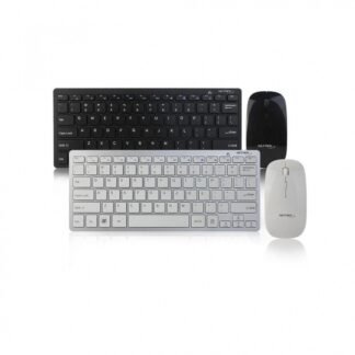 Combo Teclado + Mouse 2.4GHz Ultra Slim, (Teclas Silenciosas, Utiliza 2 pilas AAA, Alcance: 8-10M)