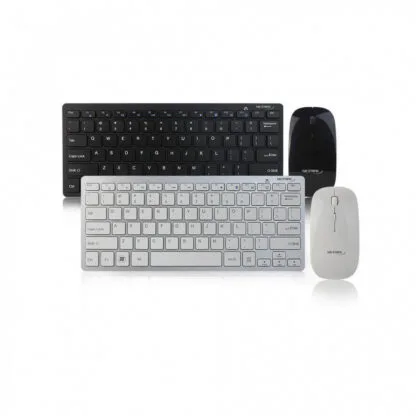 Combo Teclado + Mouse 2.4GHz Ultra Slim, (Teclas Silenciosas, Utiliza 2 pilas AAA, Alcance: 8-10M)