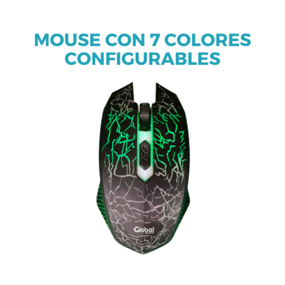 Combo Gamer Total Iluminación LED, Diseño Metálico y Porta Celular - Imagen 6