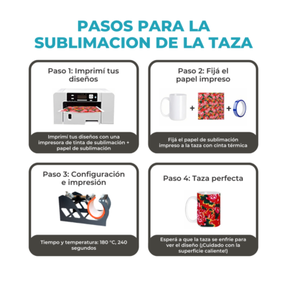 Taza Sublimable de Ceramica Recta con Asa Blanca Glossy de 11Oz 330cm3 - Imagen 7