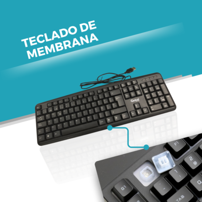 Teclado con cable USB K103 color negro 108 teclas - Español - Imagen 8
