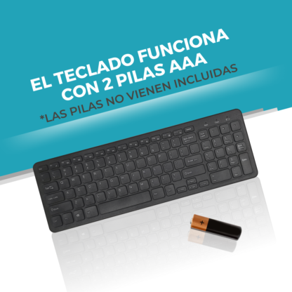 Combo Teclado y Mouse Inalámbrico 2.4ghz a Pilas - Imagen 7
