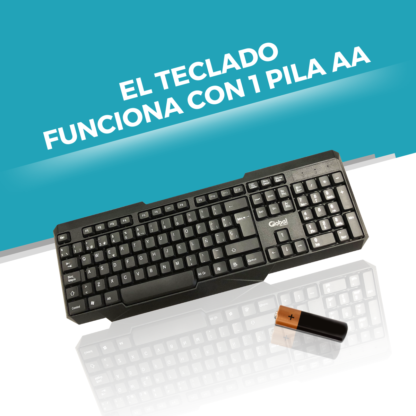 Combo Teclado y Mouse Inalámbrico a Pilas KMG20 - Imagen 8