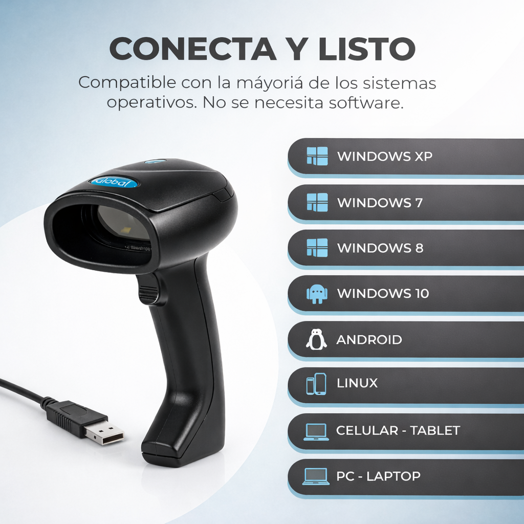 Lector de Códigos 2D, QR y Lineales USB - Imagen 6