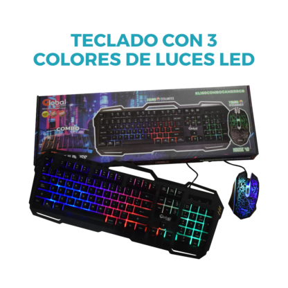Combo Gamer Total Iluminación LED, Diseño Metálico y Porta Celular - Imagen 7