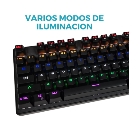 Teclado Mecanico GAMER PRO con luces led con Swicht Cherry MX Blue - Imagen 8