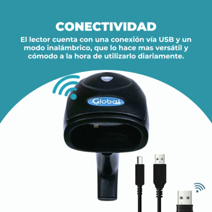 Pistola Lectora 2D Inalámbrica – Escaneá Códigos QR en un Instante - Imagen 8