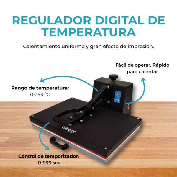 Plancha de Calor para Sublimación Plana 40x60cm - Potencia 2800w - Imagen 9