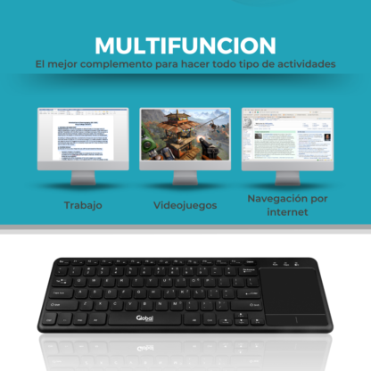 Teclado y Mouse Unificado Combo Inalámbrico Negro Precisión y Comodidad en 2.4GHz - Imagen 9