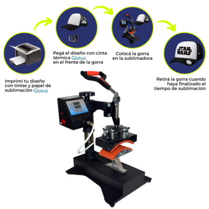Plancha para Sublimación de Gorras – Compacta, Precisa y Potente 350W con Control Digital - Imagen 9