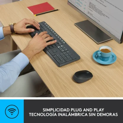 Combo Logitech de Teclado y Mouse Inalambrico Gris MK235 - Imagen 9