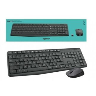 Combo Logitech de Teclado y Mouse Inalambrico Gris MK235