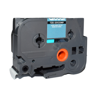 Cinta Rotuladora Compatible Brother TZE-251 Negro sobre Blanco