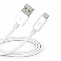 Cable USB Tipo Micro USB V8 de 1 metro  - Color blanco