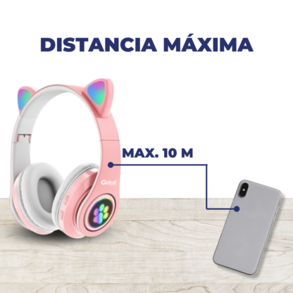 Auricular Bluetooth Inalambrico Stereo con Orejas de Gato EPBL038 - Imagen 11