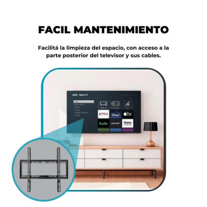 Soporte de TV Fijo Reforzado | Hasta 63” y 45kg de Resistencia - Imagen 10