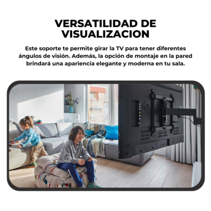 Soporte TV con Brazo Doble 26" a 63" – Movilidad Total y Máxima Firmeza - Imagen 10