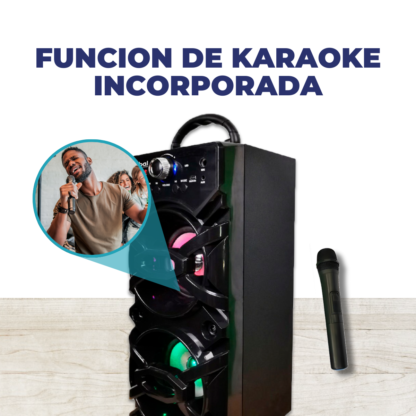 Parlante Bluetooth SBL13 Torre 2x10W con Micrófono y Múltiples Entradas - Imagen 11