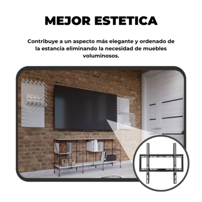 Soporte de TV Fijo Reforzado | Hasta 63” y 45kg de Resistencia - Imagen 11