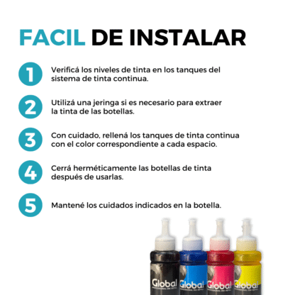 Tinta Compatibles Epson L Series T664/673 Dye 70cc - Imagen 7