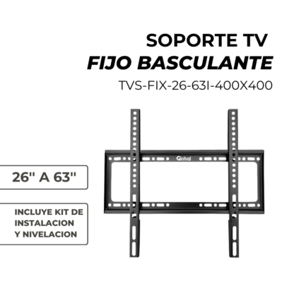 Soporte de TV Fijo Reforzado | Hasta 63” y 45kg de Resistencia - Imagen 2