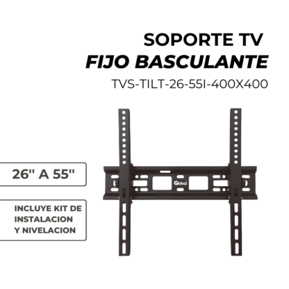 Soporte TV Fijo Basculante 26" a 55" – Ajuste Perfecto y Firmeza Total - Imagen 2