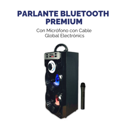 Parlante Bluetooth Torre Doble – 20W de Fiesta y Micrófono Incluido - Imagen 2