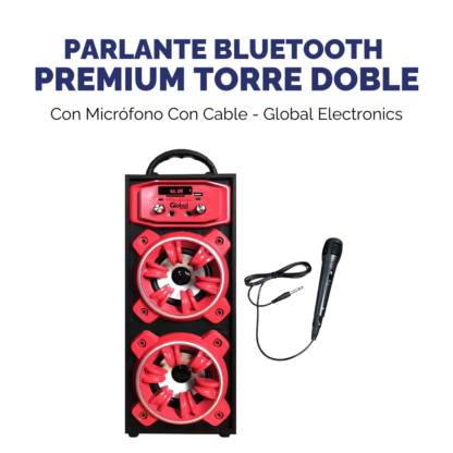 Parlante Bluetooth Doble 2x10W SBL14 – Karaoke, USB, FM y Más - Imagen 2