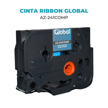 Cinta Rotuladora Compatible Brother AZ-241 Negro sobre Blanco - Imagen 3