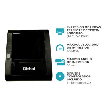 Impresora Térmica POS 80mm ancho de impresión - USB 2.0 + RJ11- 203dpi - Imagen 4