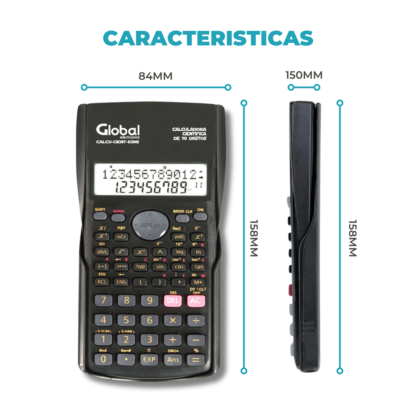 Calculadora Multifunción Científica de 10 Dígitos - Plástica 82MS-5 Negra - Imagen 3
