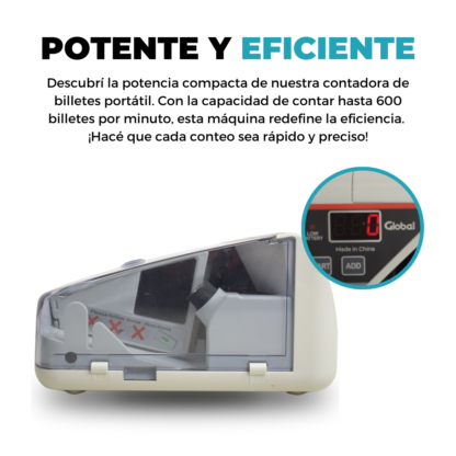 Contadora de Billetes Portatil a Pilas - Imagen 9