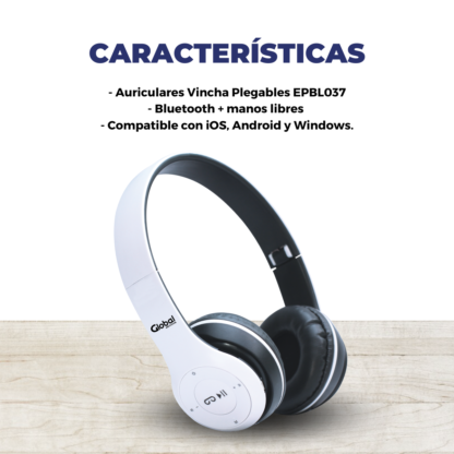 Auricular Bluetooth Inalambrico Stereo EPBL037 - Imagen 8
