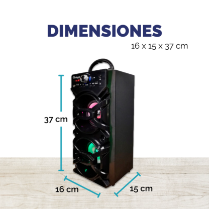 Parlante Bluetooth SBL13 Torre 2x10W con Micrófono y Múltiples Entradas - Imagen 3