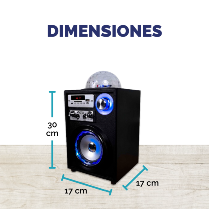 Parlante Bluetooth con Bola de Luz LED 10W – Karaoke con Micrófono para tus mejores momentos - Imagen 3