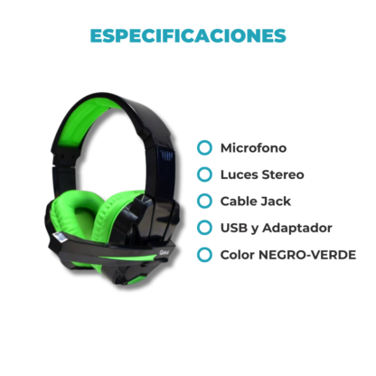 Auricular Gamer con Microfono y Luces EPGMR137 - Imagen 3