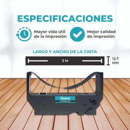 Cinta Ribbon Compatible Star SP 200 Color Negro - Imagen 5