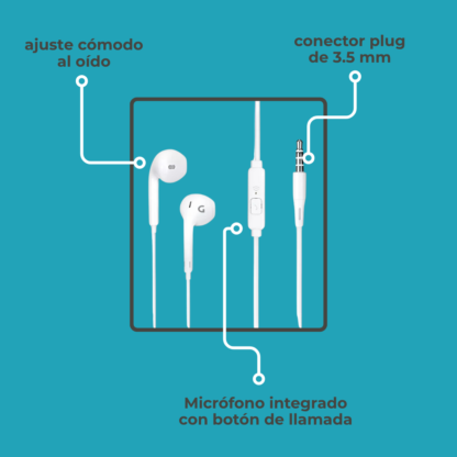 Auricular IN EAR con Microfono con Cable EPINEARMIC-2W - Imagen 3