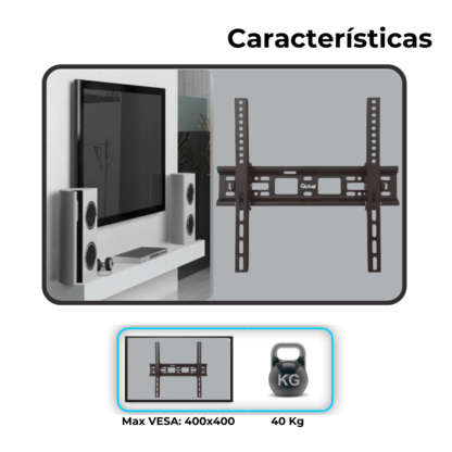 Soporte TV Fijo Basculante 26" a 55" – Ajuste Perfecto y Firmeza Total - Imagen 4