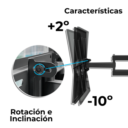 Soporte TV Brazo Móvil Doble de 30¨ a 60¨ VESA 400x400, Global Electronics - Imagen 4