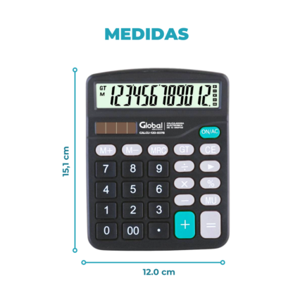 Calculadora de 12 Dígitos Plástica 837B Negra - Imagen 10