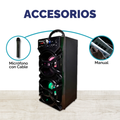 Parlante Bluetooth SBL13 Torre 2x10W con Micrófono y Múltiples Entradas - Imagen 4